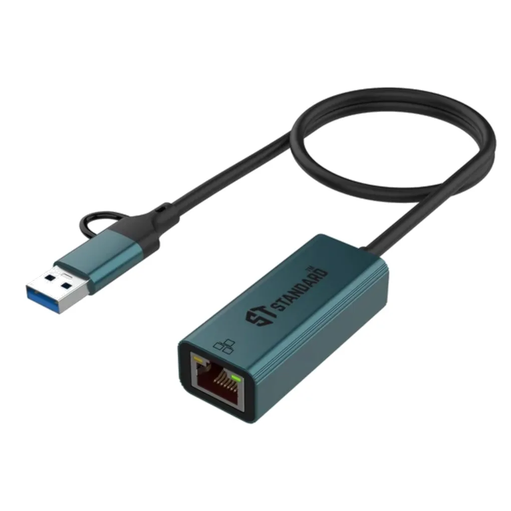 ST‑Standard UE106+ USB‑C & USB 3.0 to Gigabit Ethernet Adapter - High‑Speed 1000Mbps