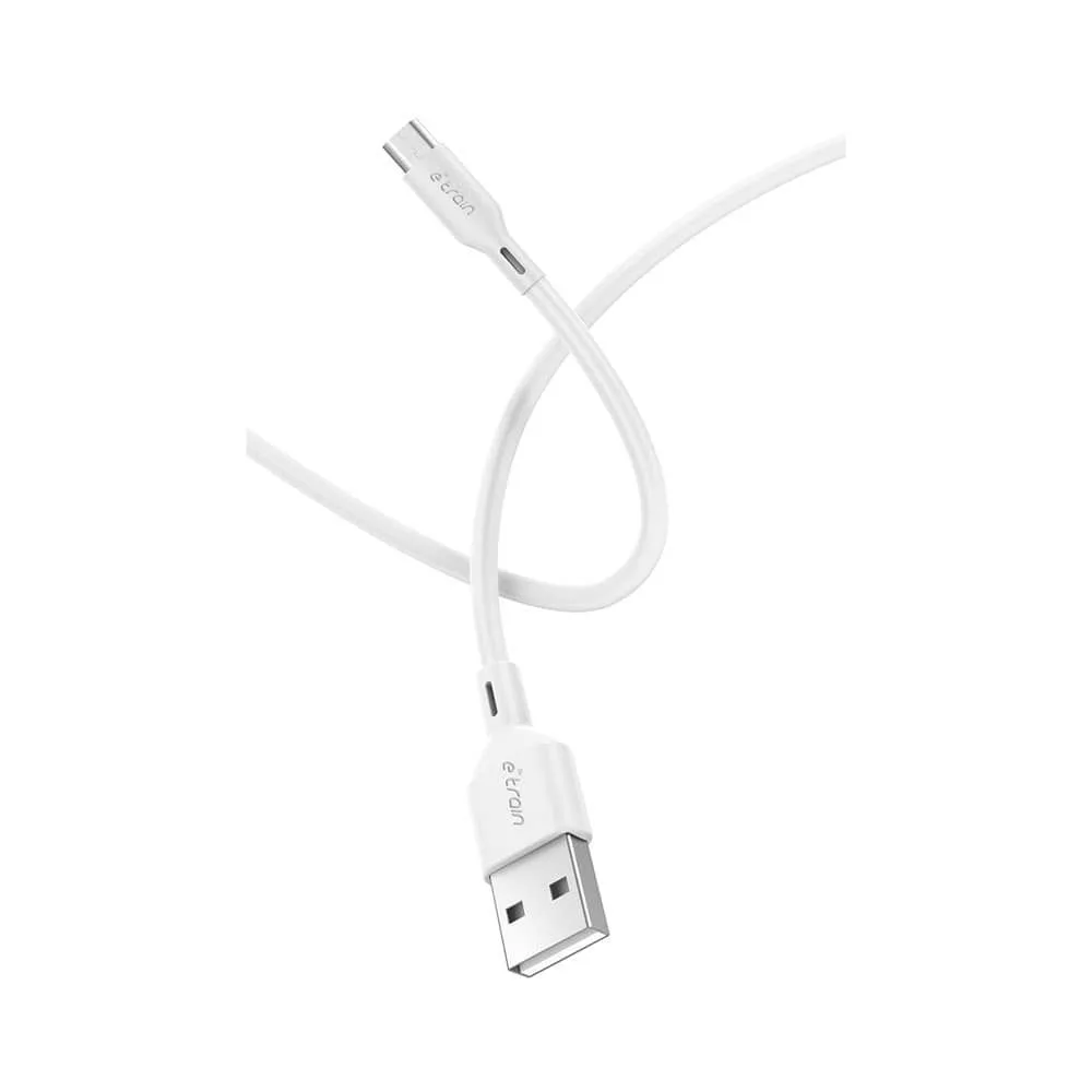 E-Train MP631 USB-A to Micro Cable — 1M, White