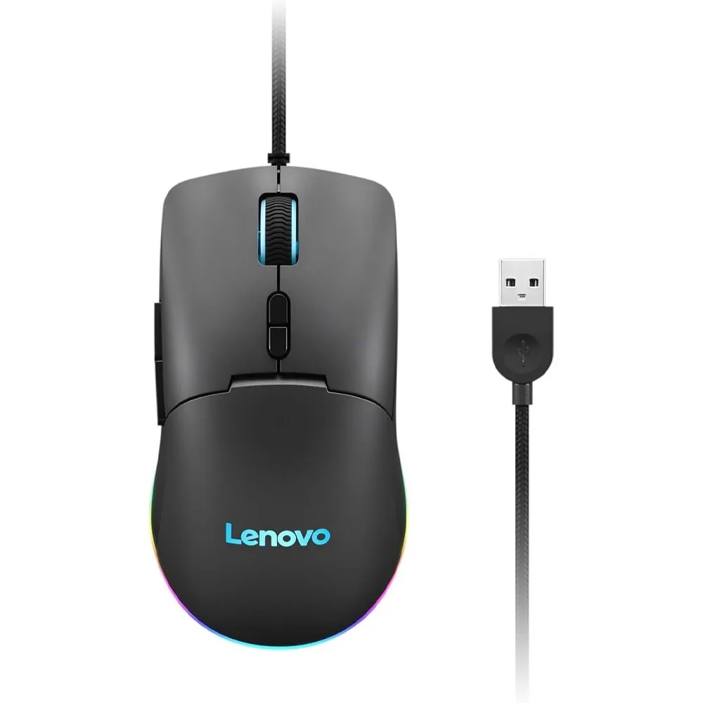 Lenovo M210 RGB Gaming Mouse - 8000 DPI, USB Plug & Play - Black