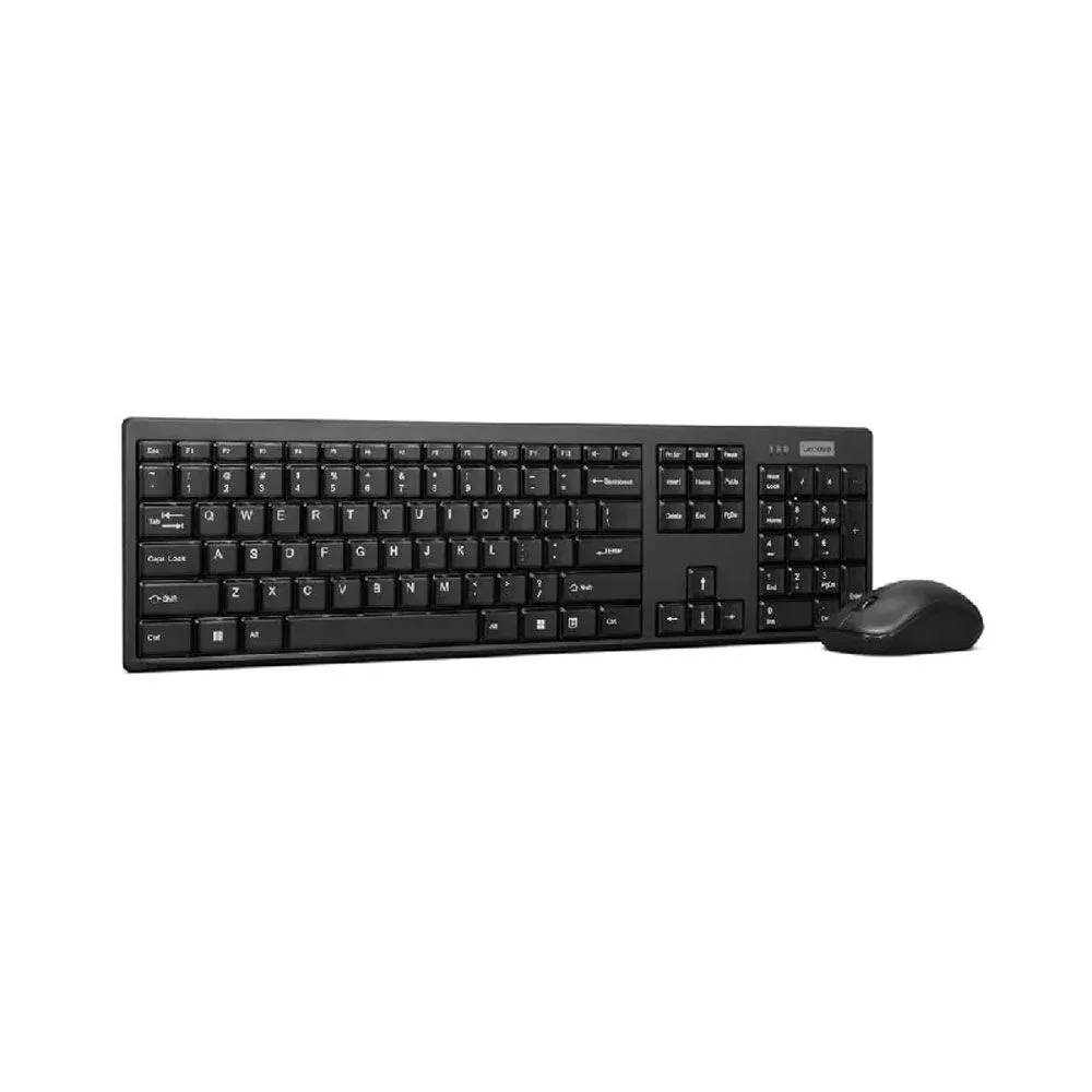 Lenovo 100 Arabic Wireless Keyboard & Mouse Combo - Plug & Play - Black