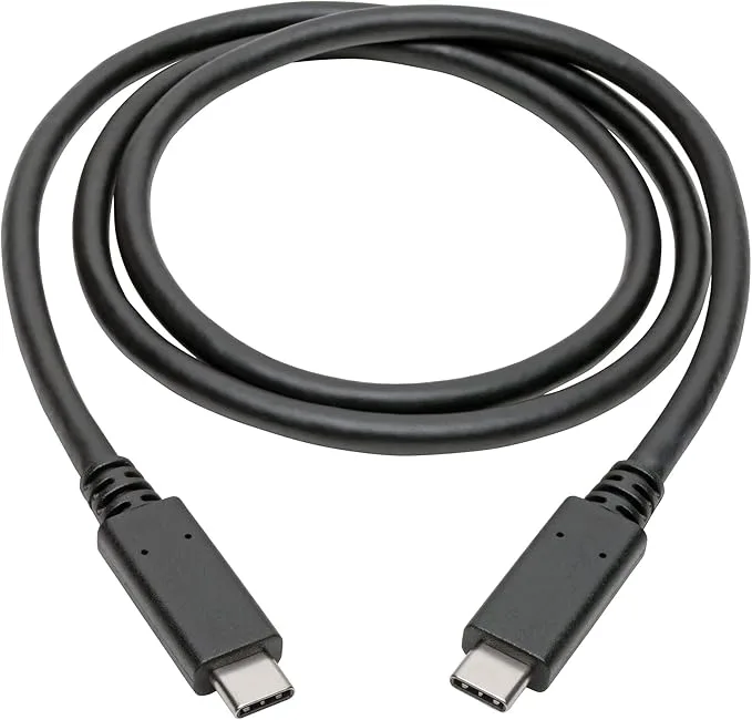USB‑C Cable, USB 3.1 Gen 1 (5 Gbps), 3A/60W ,1M – Black, Streaming & High‑Resolution Media Support